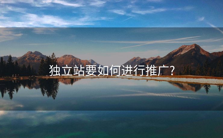独立站要如何进行推广?