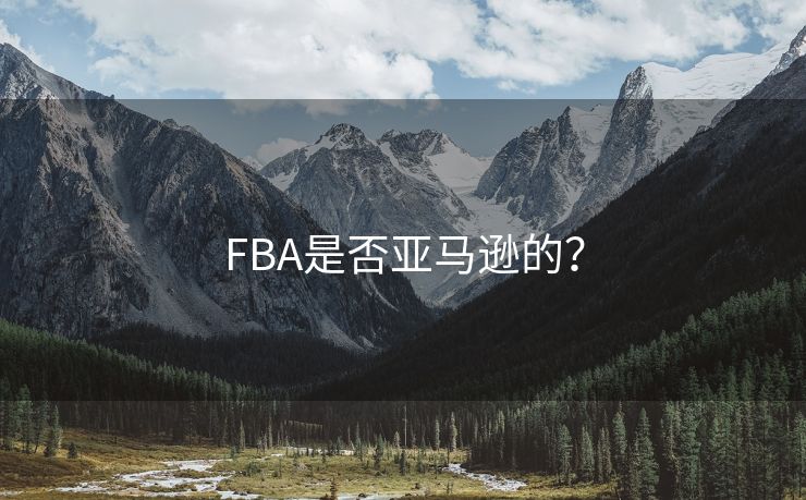 FBA是否亚马逊的？