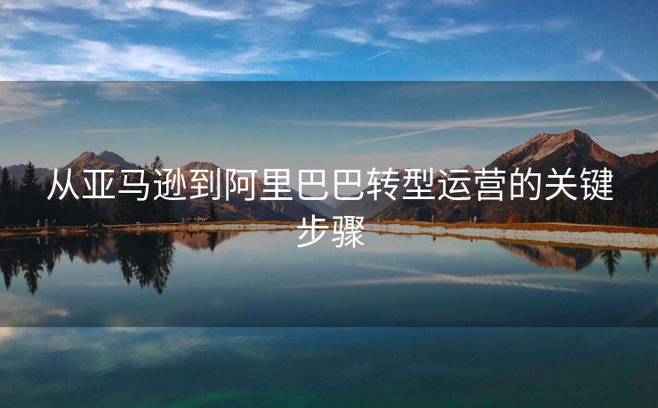 从亚马逊到阿里巴巴转型运营的关键步骤