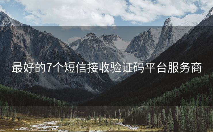 最好的7个短信接收验证码平台服务商