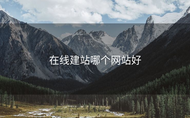 在线建站哪个网站好