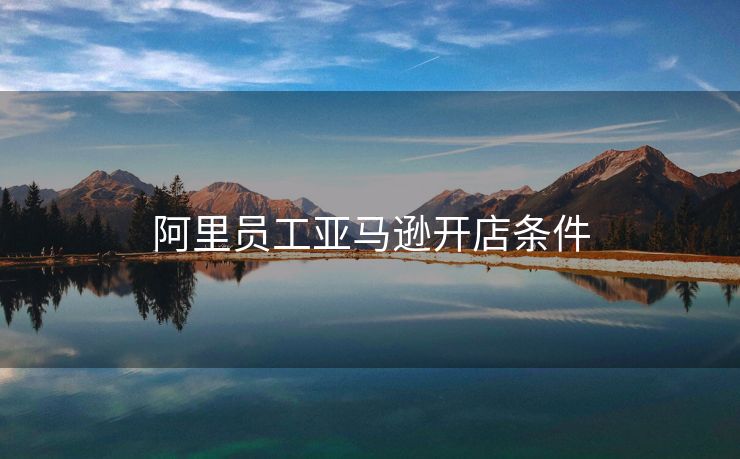 阿里员工亚马逊开店条件