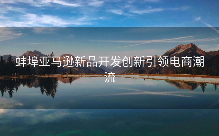 蚌埠亚马逊新品开发创新引领电商潮流