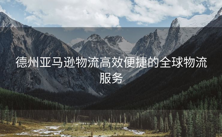 德州亚马逊物流高效便捷的全球物流服务