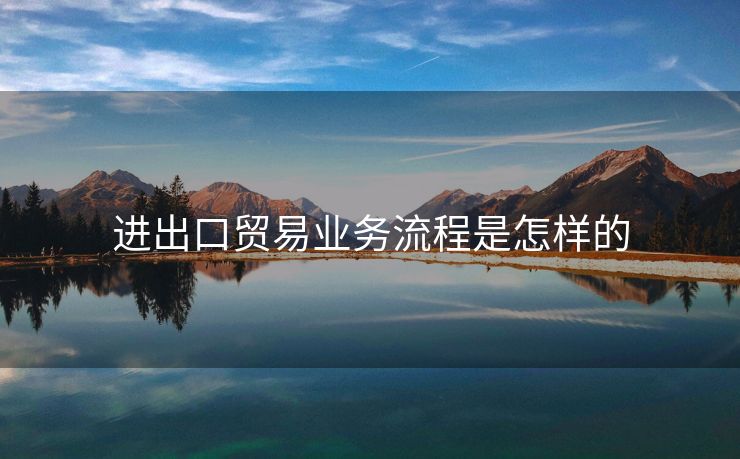进出口贸易业务流程是怎样的