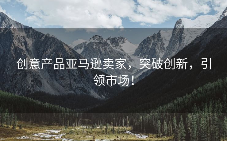 创意产品亚马逊卖家，突破创新，引领市场！